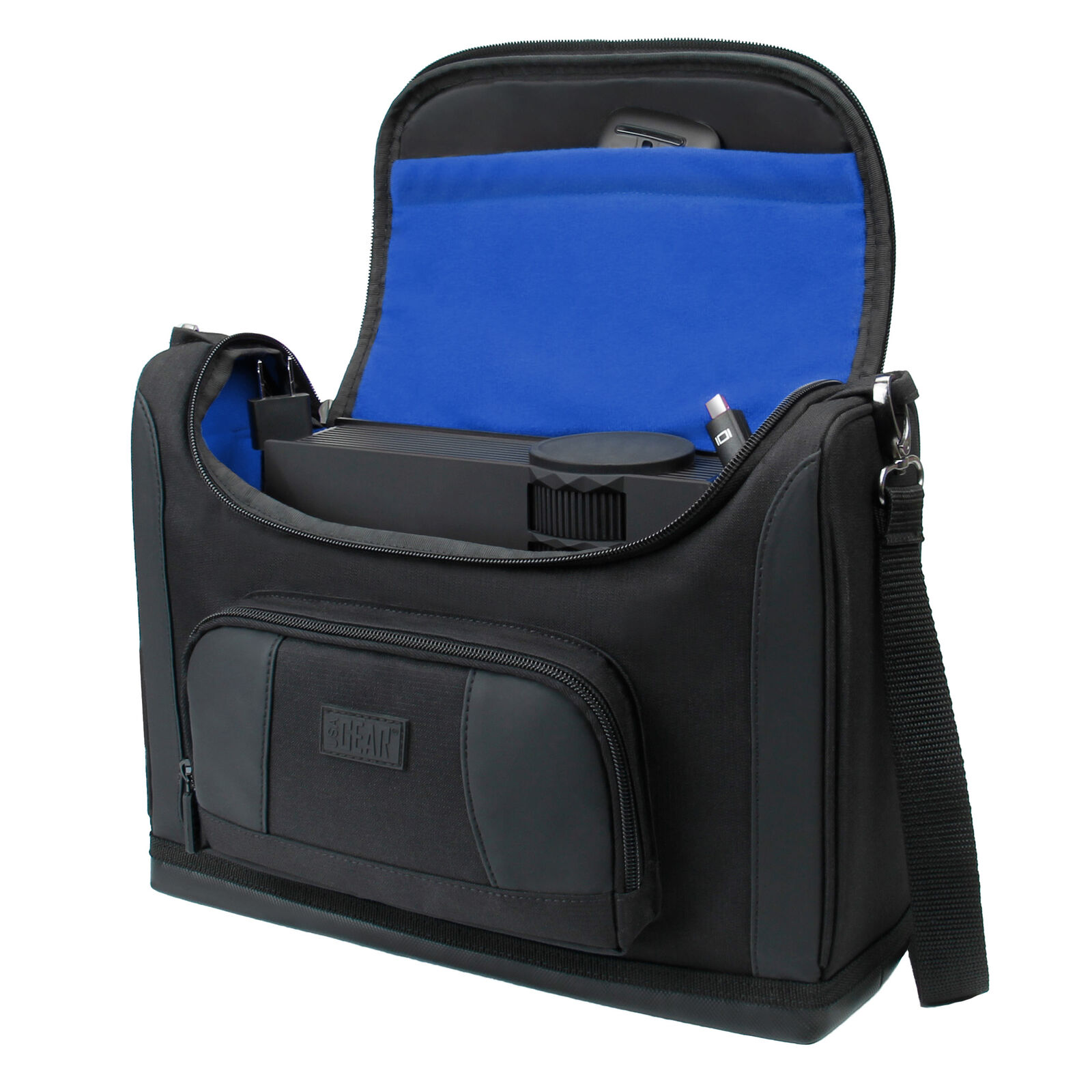 Projector Bag with Customizable Dividers, Accessory Pockets, & Shoulder Strap