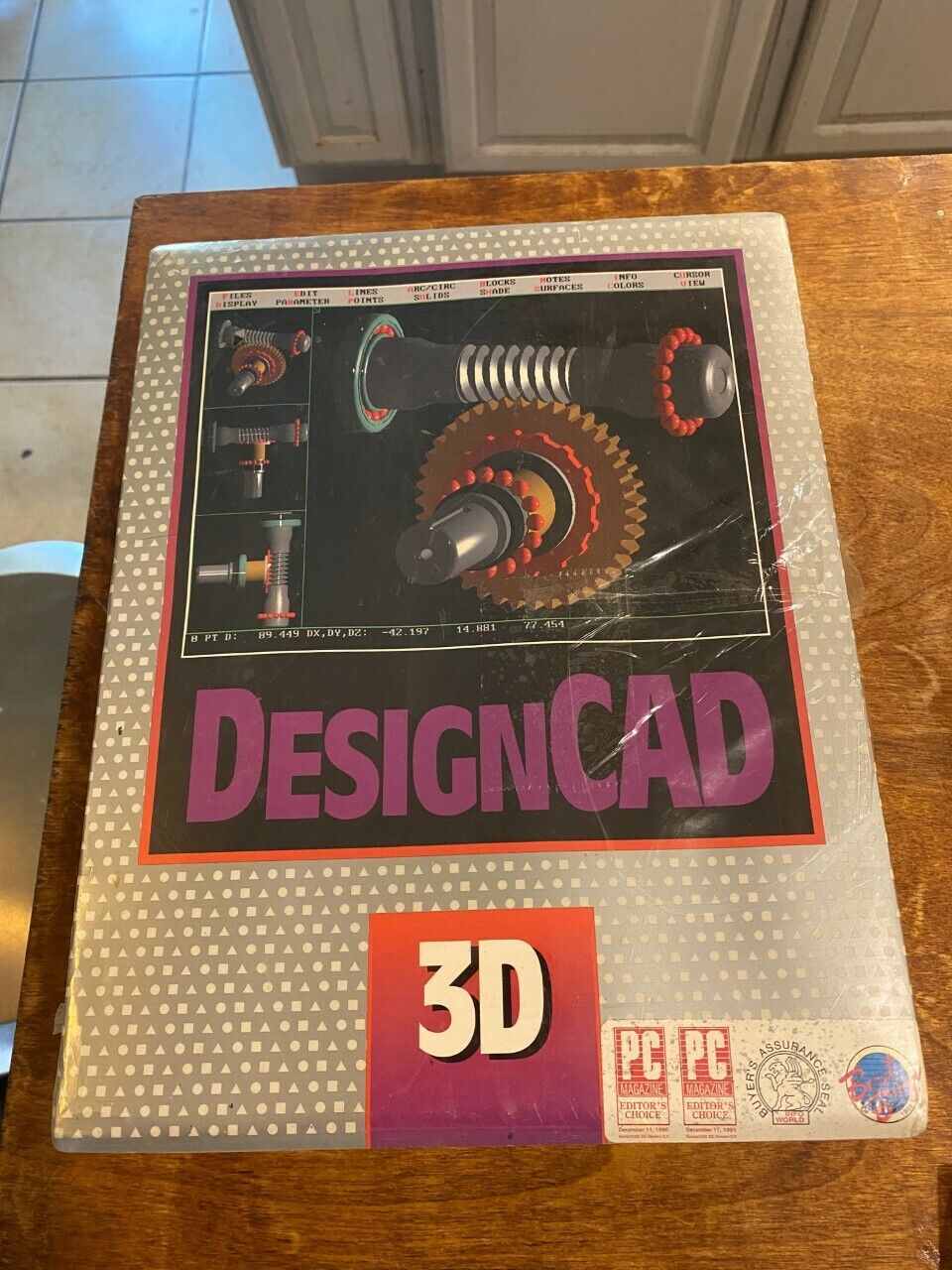 Vintage MS-Dos Floppy Disc DesignCAD 3D 1991 Software IBM PC RARE New Sealed