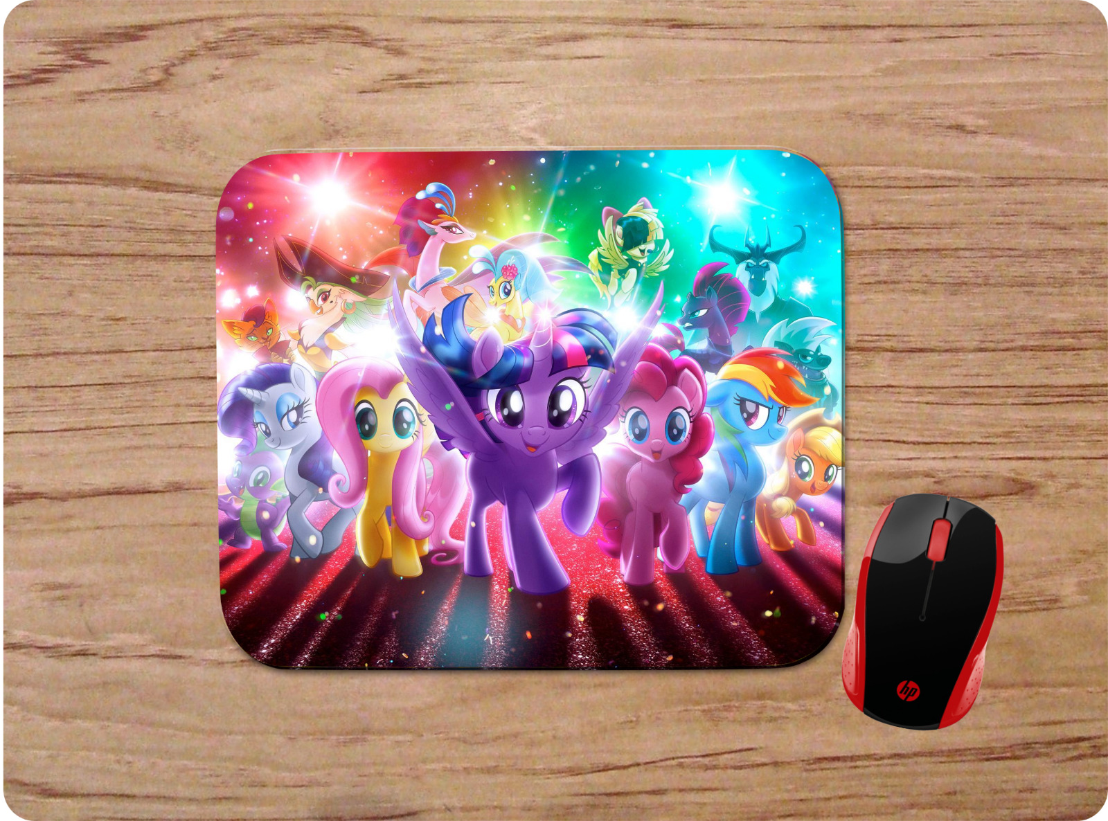 My Little Pony Character Collage rainbow custom non-slip mouse pad home office