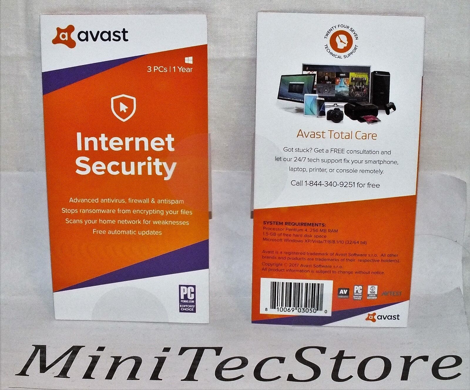 AVAST Internet Security & Antivirus 3 PC 1 YEAR Windows Key Card