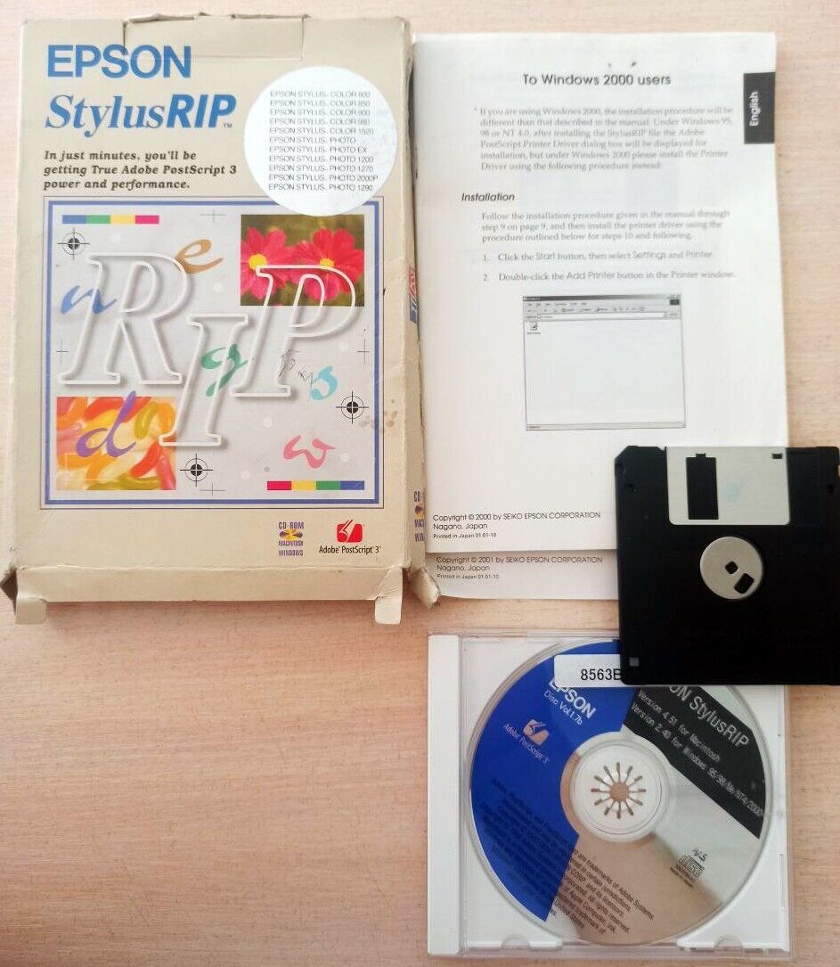 Vintage Software Postscript 3 StylusRIP - for 1 user CD Win, Mac C12C842622