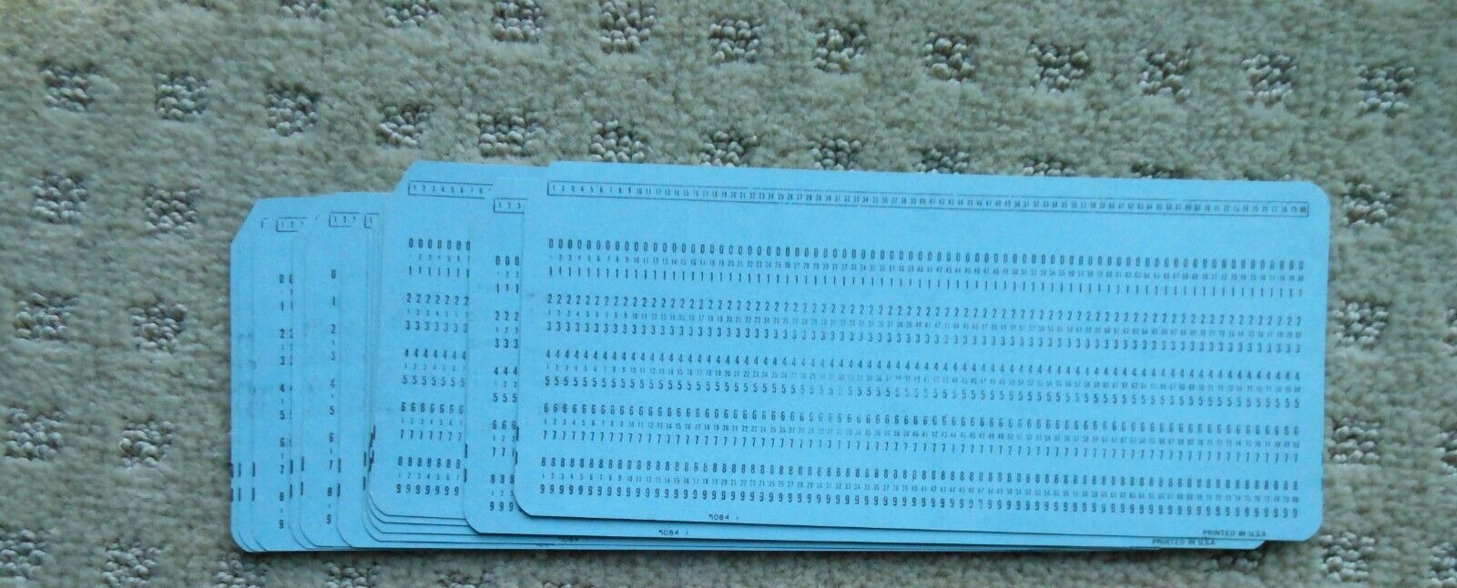 IBM 1960-70s Lot of 100 blue punch cards ...