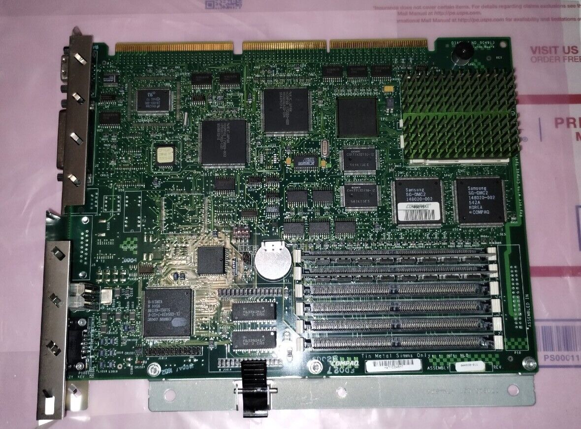 Vintage Compaq Prolinea 575 Tower Pentium 75mhz CPU Motherboard  System Board  