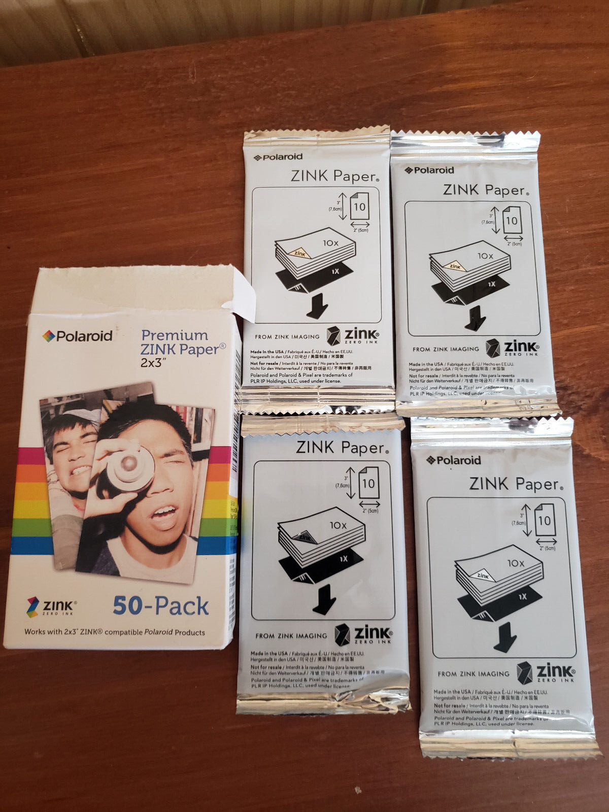 Polaroid Premium ZINK Photo Paper Film - 4 Sealed Packs Open Box 40 Sheets NOS
