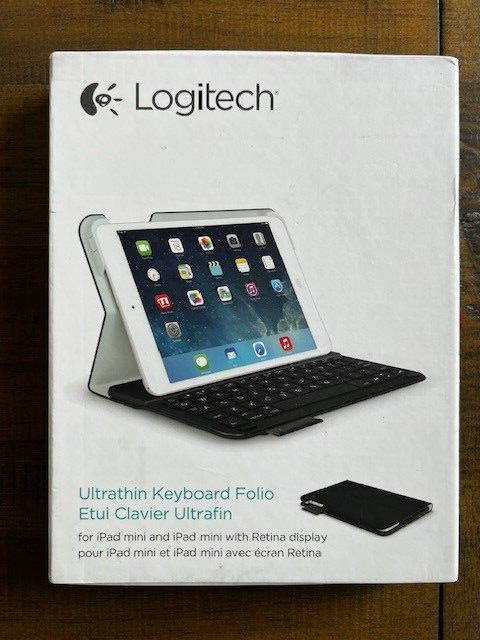 Logitech Wireless Ultrathin Keyboard Folio Case iPad Mini 1, 2 & 3 Carbon Black