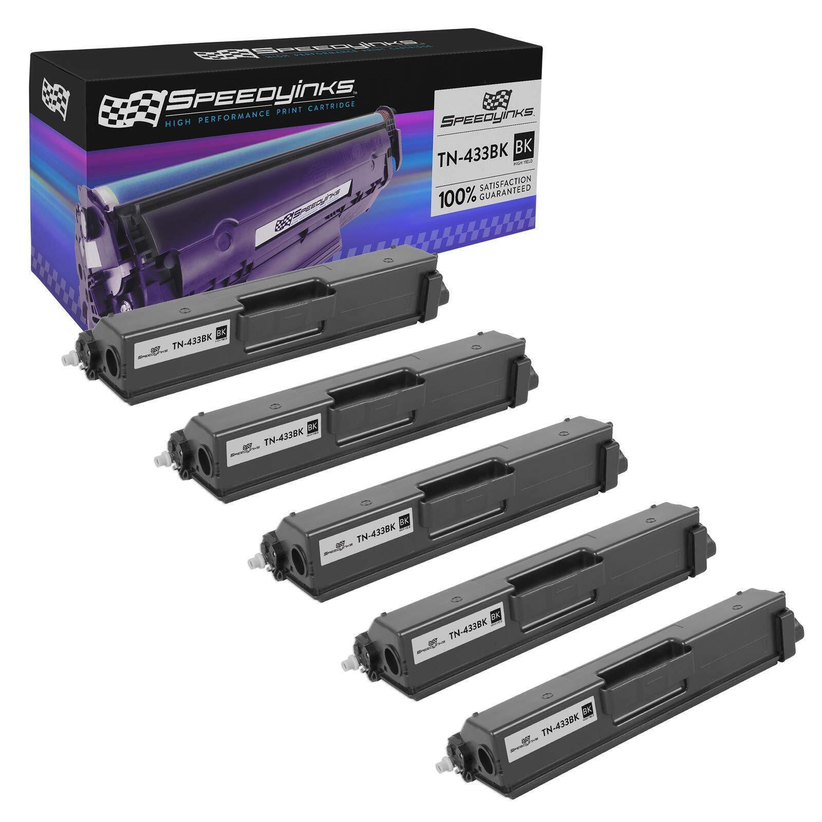 LD Products Compatible Brother TN433 Set of 5 High-Yield Black Toner Cartridges