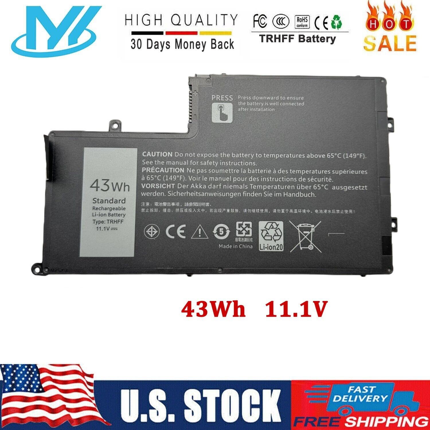 ✅43Wh TRHFF Battery For Dell Inspiron 15-5547 5545 5548 N5447 Latitude 3450 3550