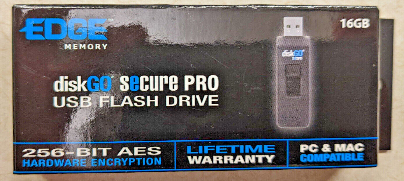 Lot of 21 x Edge 16GB DiskGO Secure Pro USB Flash Drive
