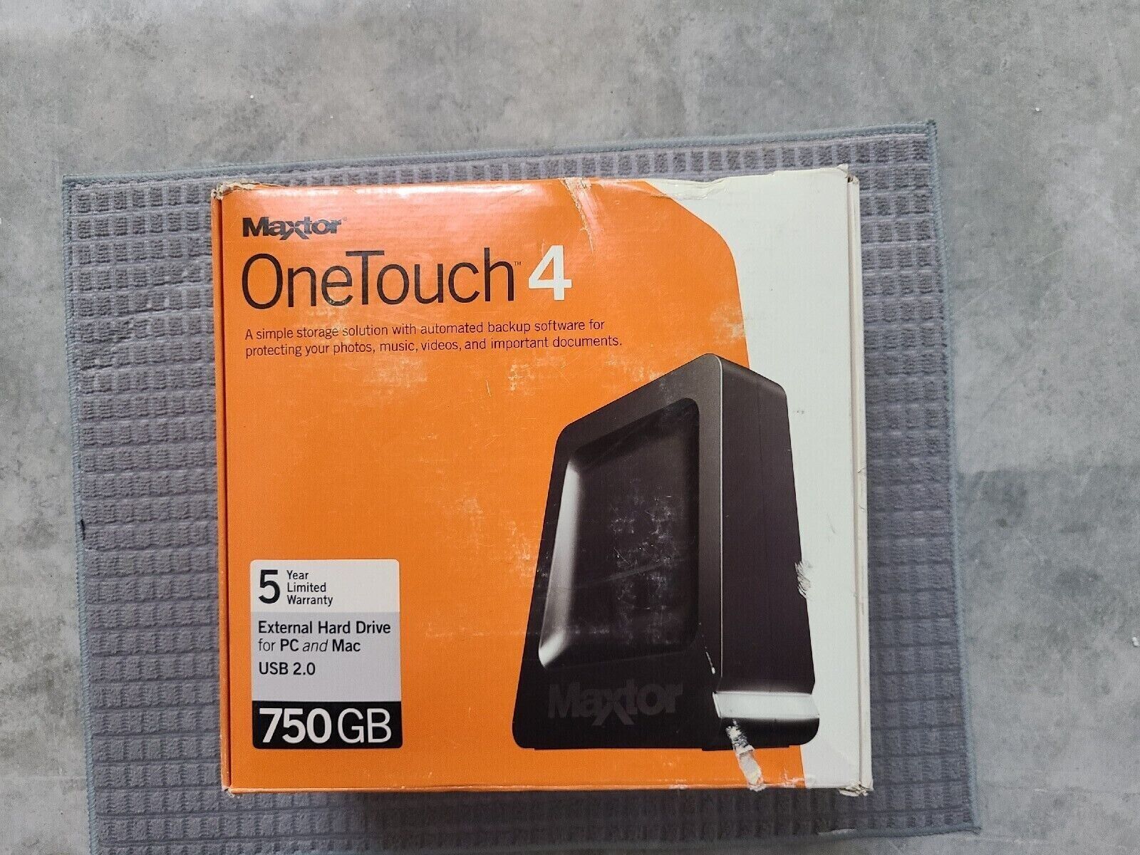 MAXTOR ONETOUCH 4 PLUS 750GB EXTERNAL HARD DRIVE HDD NEW.
