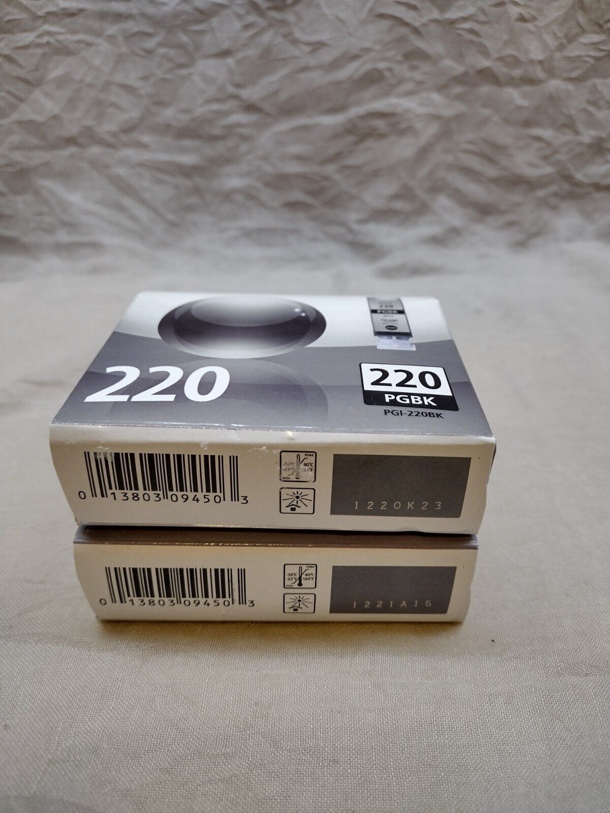 2X GENUINE CANON PGI-2200BK BLACK 220 PIXMA INK CARTRIDGE OEM SEALEDIP3600 MP560