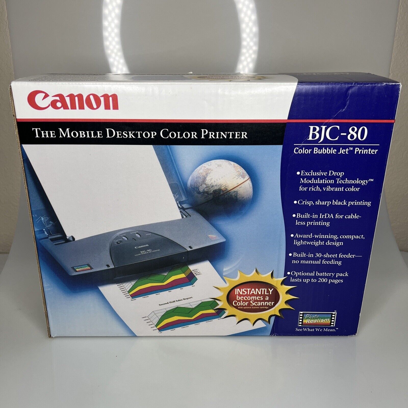 Cannon BJC-80 Portable Color Bubble Jet Printer New Open Box