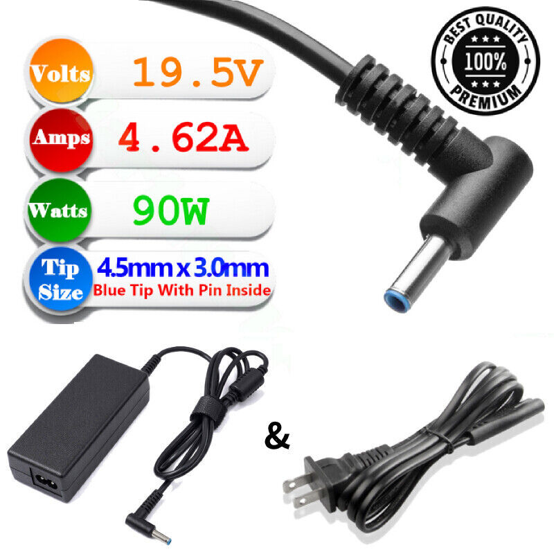 90W Laptop Charger Adapter for HP 250-G7 250-G6 G5 G4 350-G2 EliteBook G3 G4 G5
