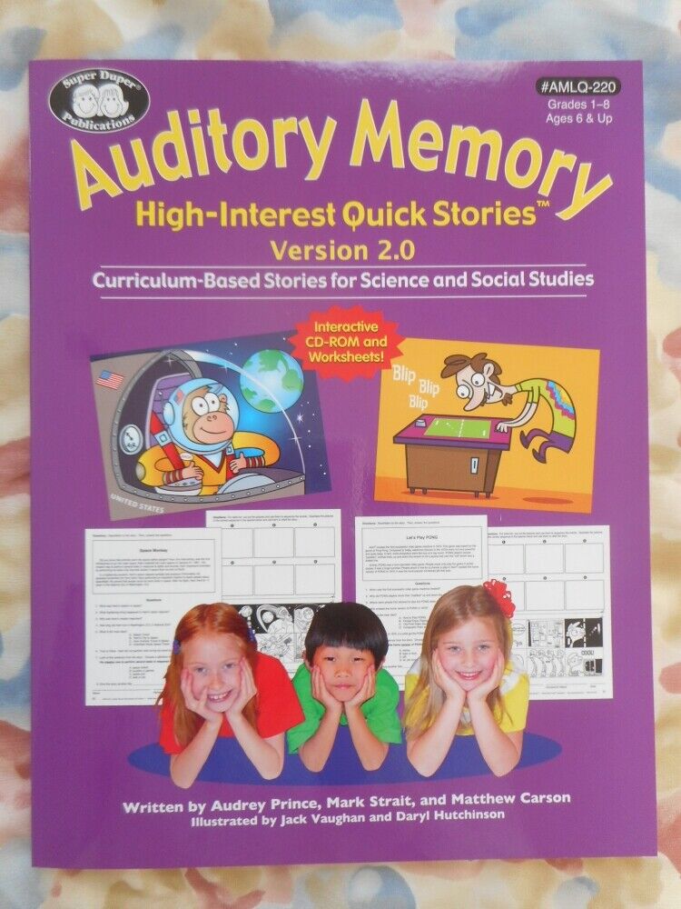 SUPER DUPER PUBLICATIONS Auditory Memory High-Interest Quick Stories with CD-ROM