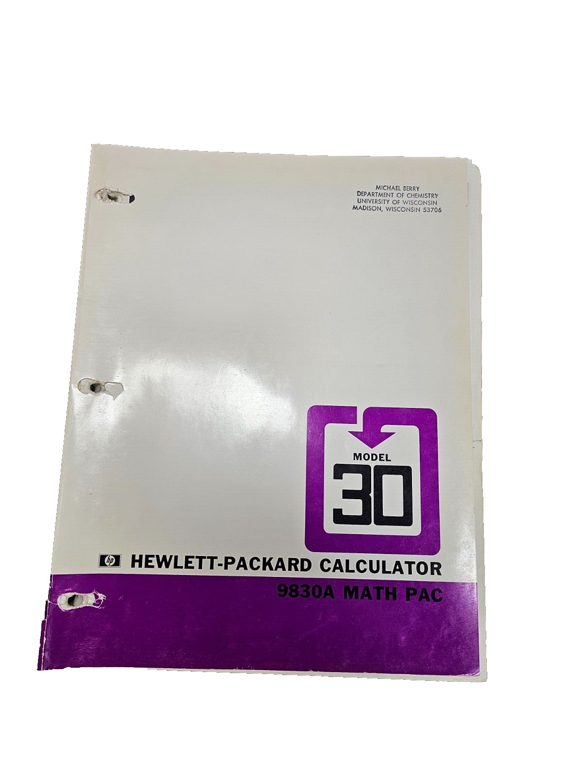 Vintage Rare Hewlett Packard Calculator 9830A MATH PAC