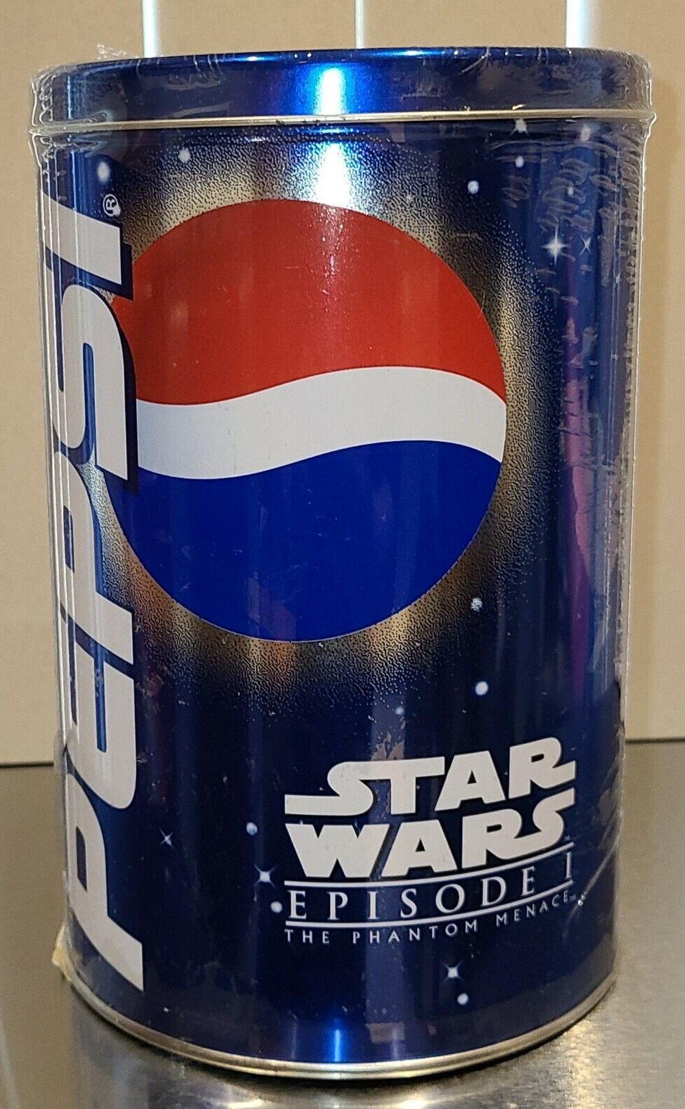 New Star Wars Cracker Jack Large Pepsi Collectors Canister + Mouse Pad Sealed