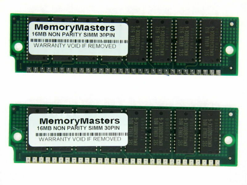 32MB 2X16MB FPM NON-PARITY 30-PIN 5V 16X8 for Sound Blaster AWE32 CT3670