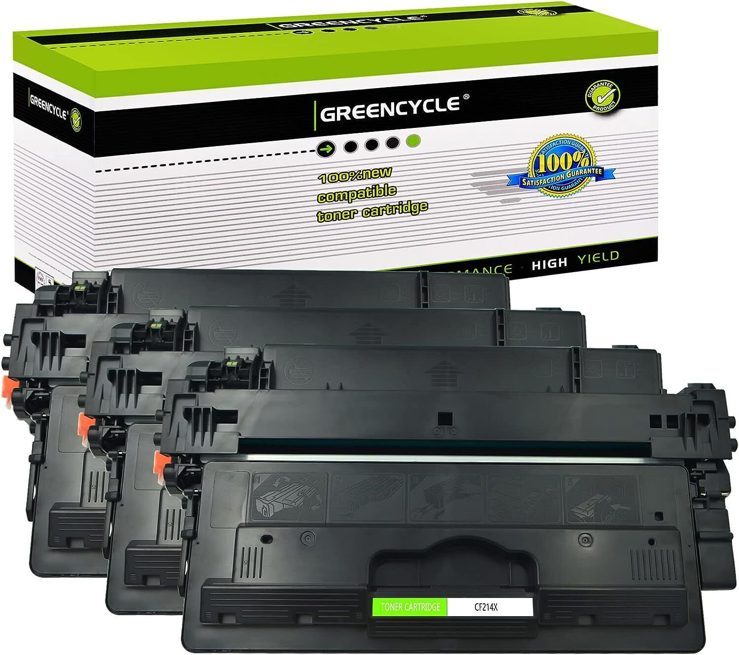 3PK Greencycle CF214X Toner Cartridge Compatible for HP Laserjet Pro MFP M712
