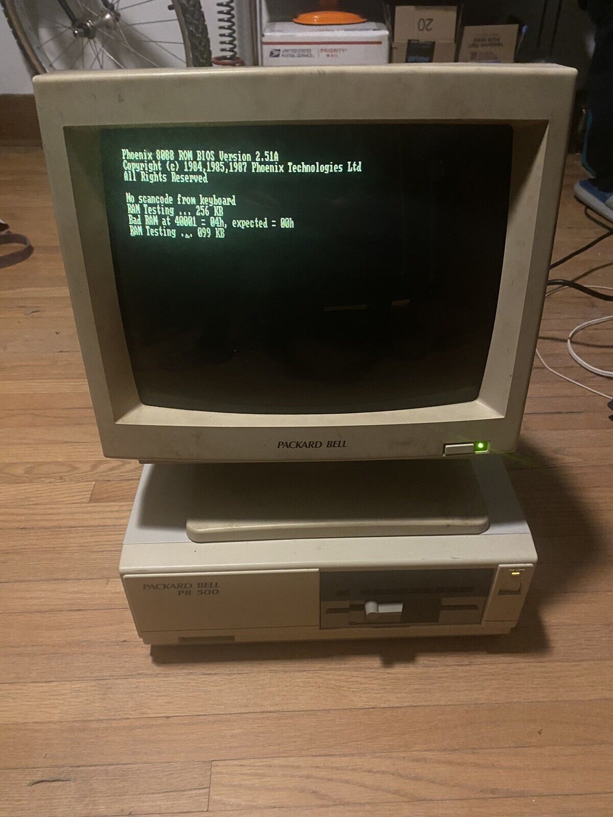 Vintage Packard Bell PB500 Computer w/ Monitor