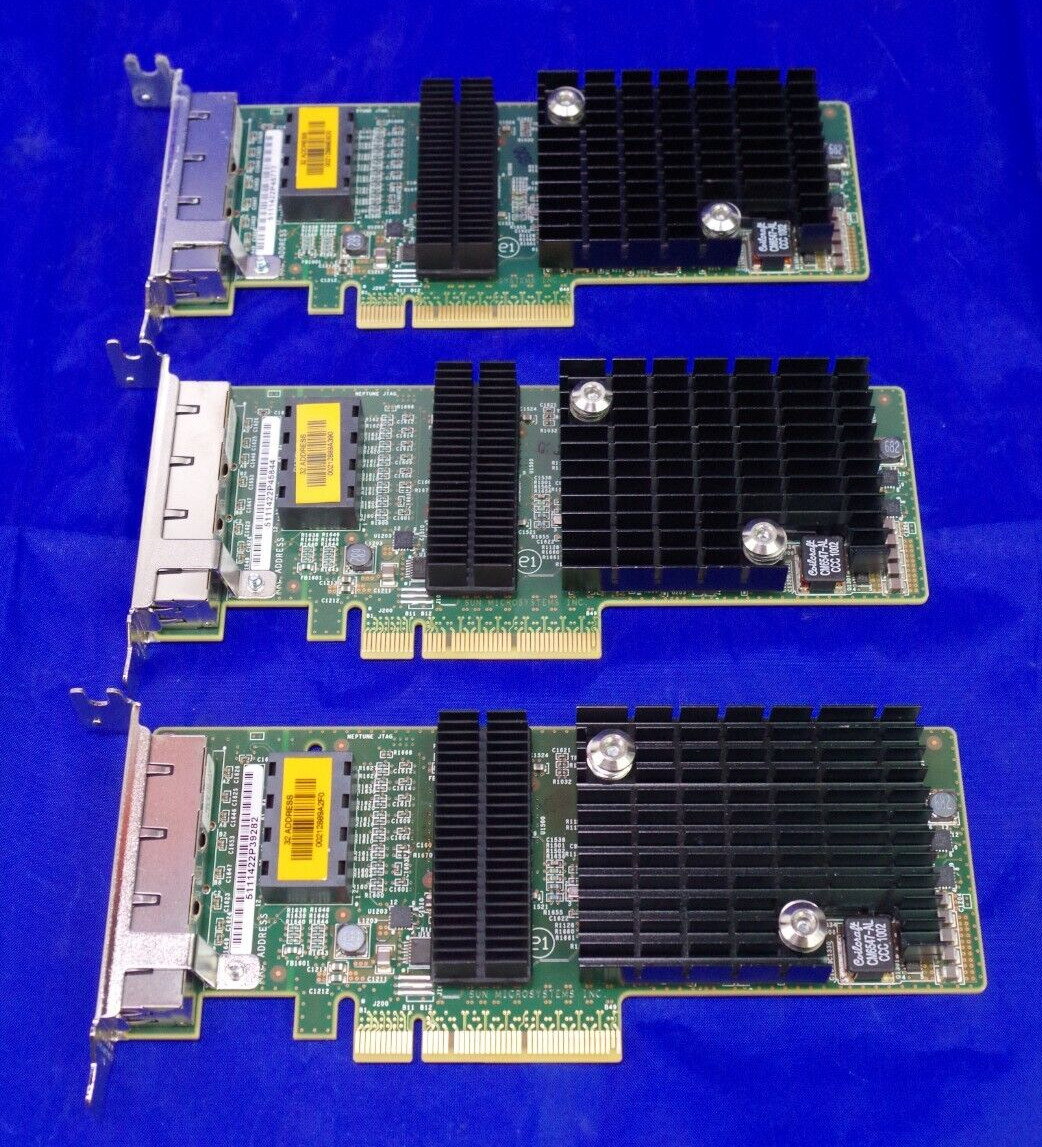 Lot 3 511-1422 SUN Oracle ATLS1QGE Quad Port Gigabit Adapter Cards Low Profile