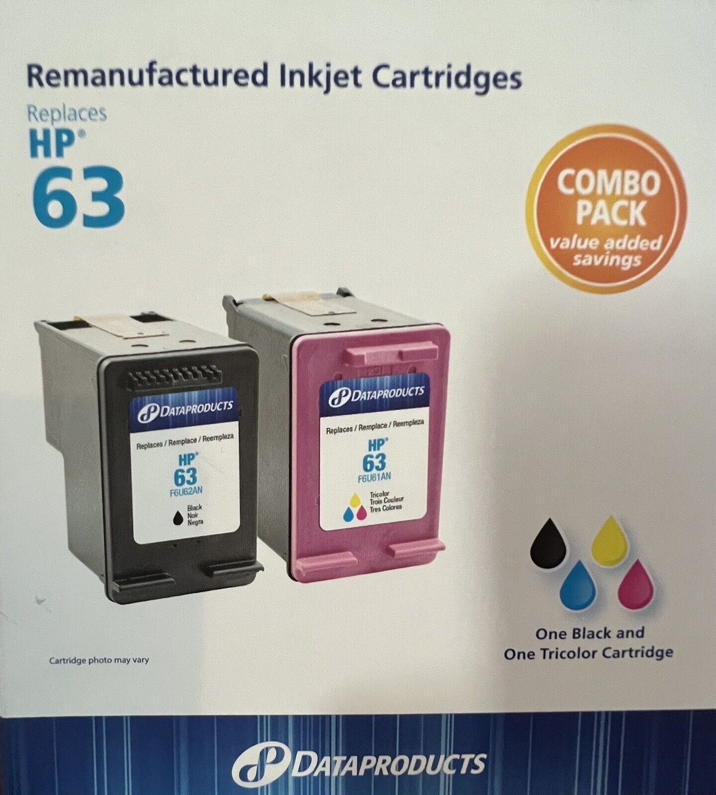 Dataproducts Black/Tri-Color 2-Pack Standard Ink Cartridges - Compatible with