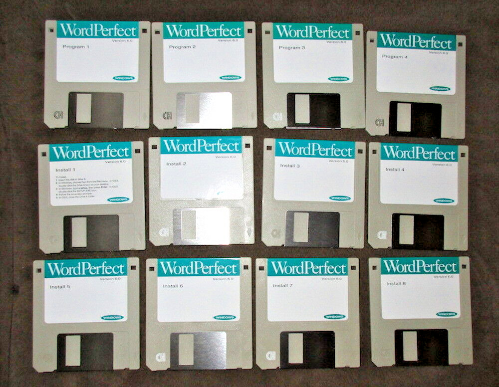 Vintage Microsoft Software WordPerfect 6.0