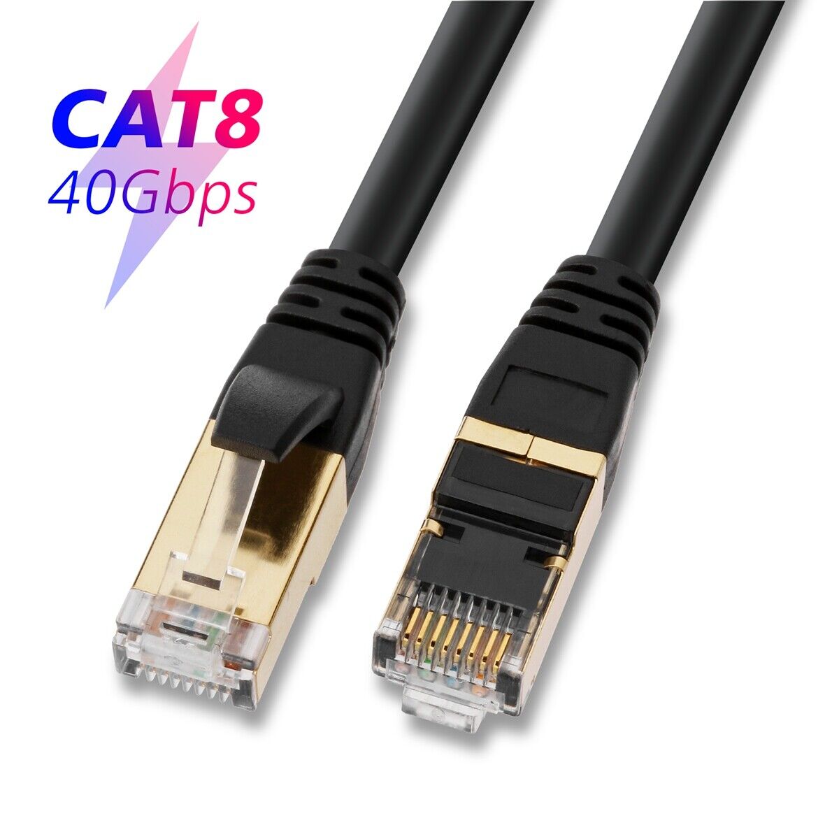 Lastest & Fastest (40Gpbs) Lan RJ45 Patch Cord Lot , Solid Cat 8 Ethernet Cable