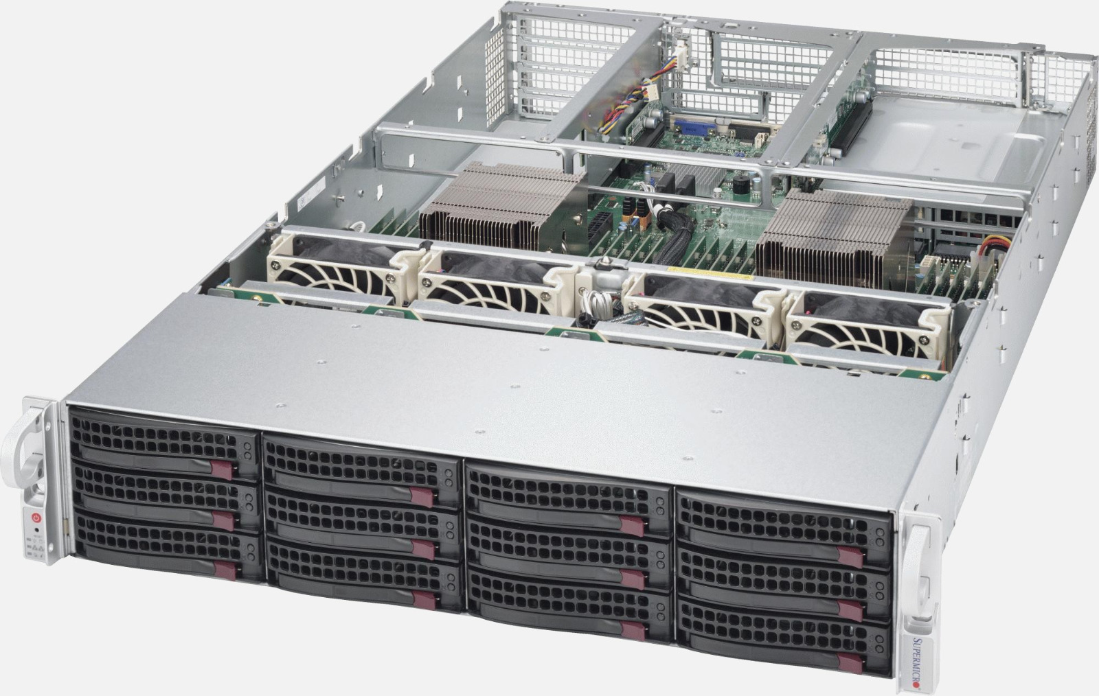 12x Drive Bay 2U Supermicro Server 2x E5-2640 V3 128GB RAM ZFS 6x PCI-E XCH CHIA