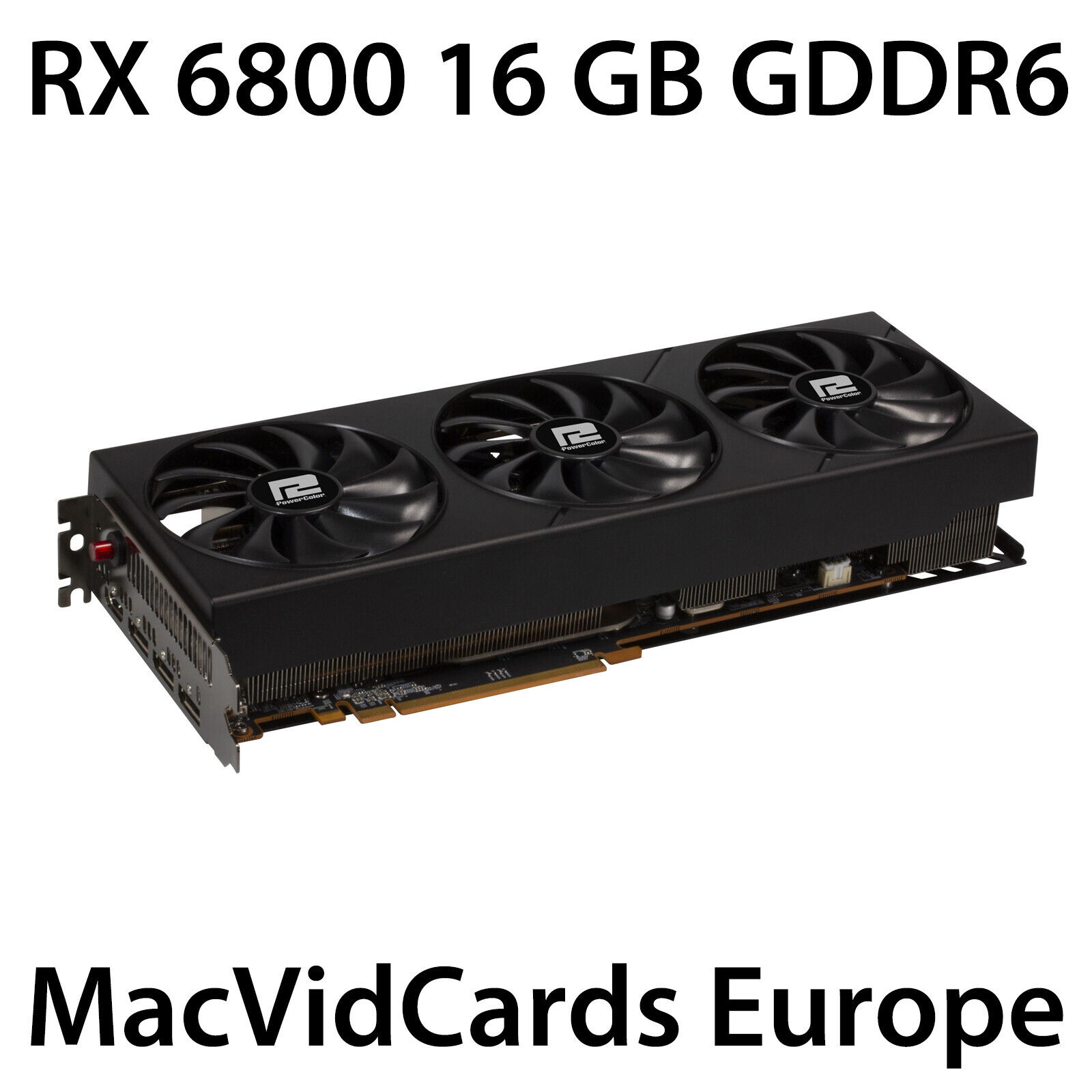 MacVidCards AMD Radeon RX 6800 16 GB GDDR6 for Apple Mac Pro 5,1 EFI BOOT SCREEN