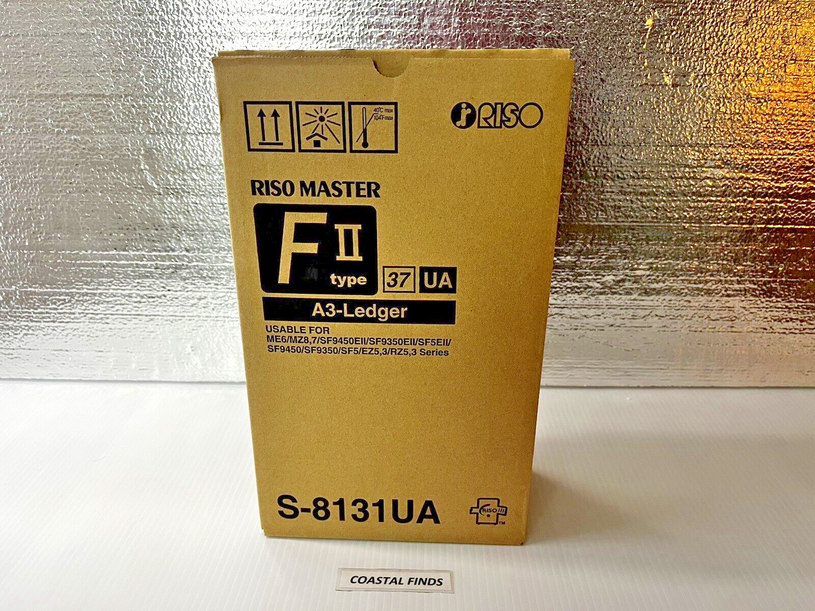Riso Master S-8131UA F II Type 37 UA Paper Rolls Box of 2 NEW OEM Genuine Sealed