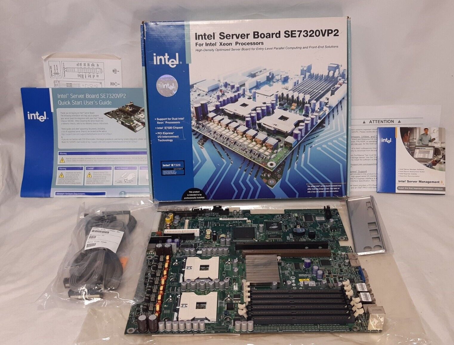 VINTAGE Intel DUAL CPU Server Board SE7320EP2 SKT 604, DDR2 MEM, INTEL CHIP, VGA