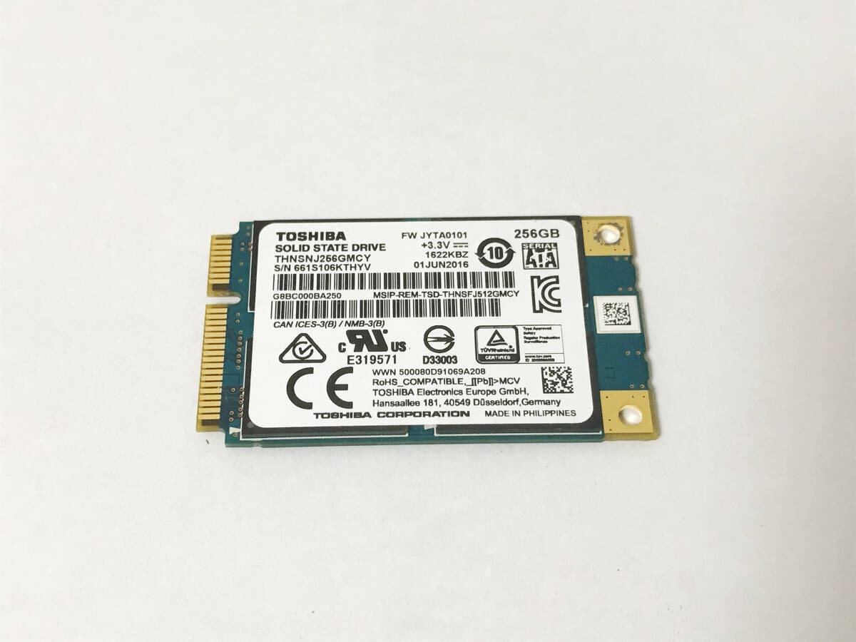 TOSHIBA 256GB mSATA SSD MLC THNSNJ256GMCY