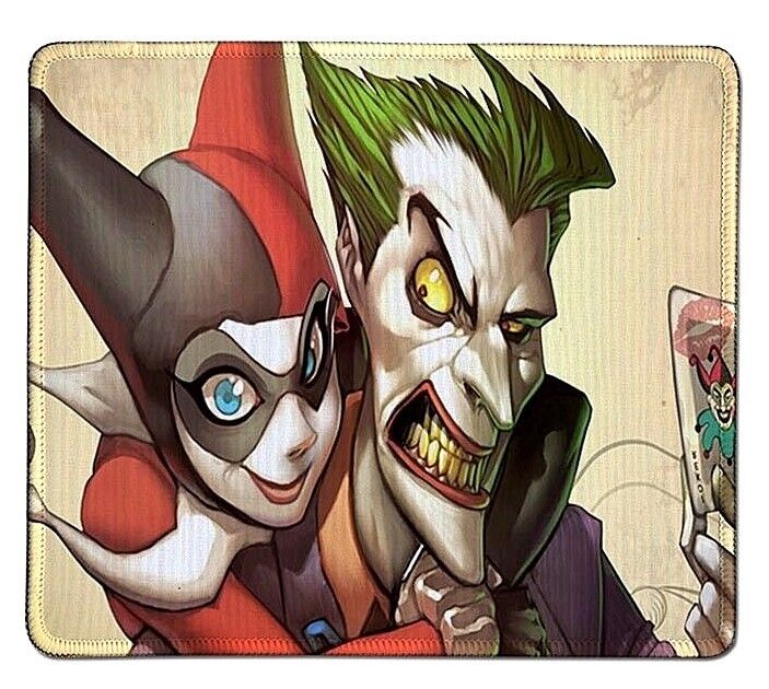 BATMAN Joker Harley Quinn  DC Comics  Anti slip COMPUTER MOUSE PAD 9 X 7inch