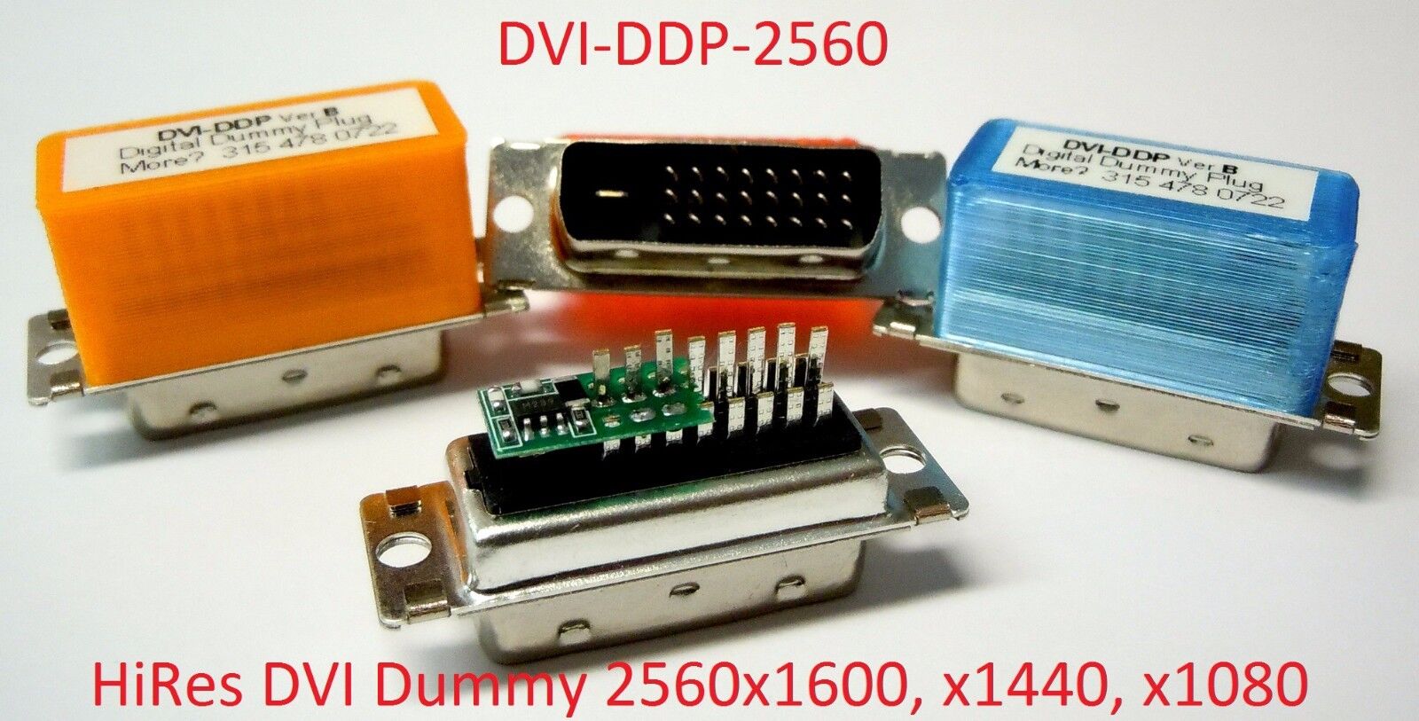 NEW 2560x1600 Headless server DVI-D EDID Linux Mac Windows Emulator Dummy DDC