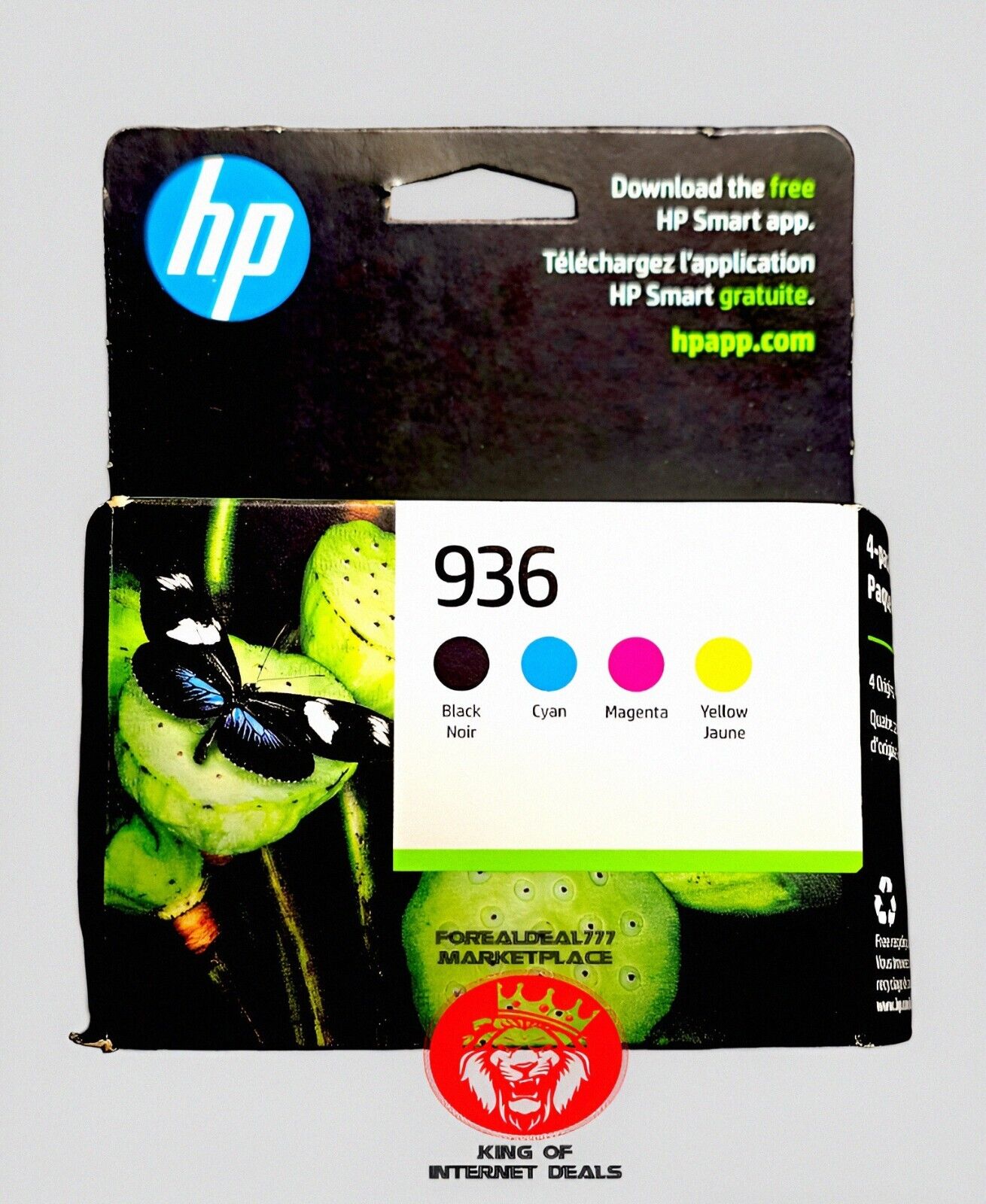 HP  936/4 Pack Standard Capacity New Ink Cartridges - Black-Magenta-Yellow-Cyan