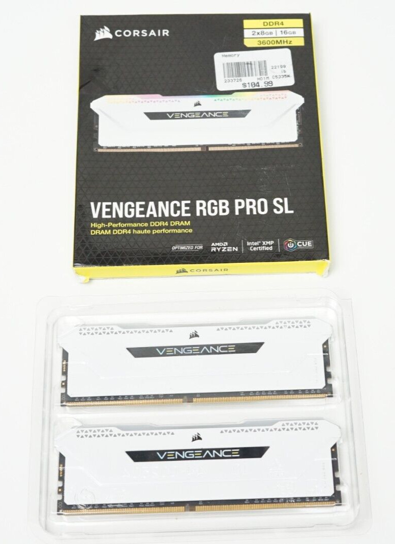 Corsair Vengeance RGB Pro SL 16GB (2 x 8GB) PC4-28800 (DDR4-3600) Memory