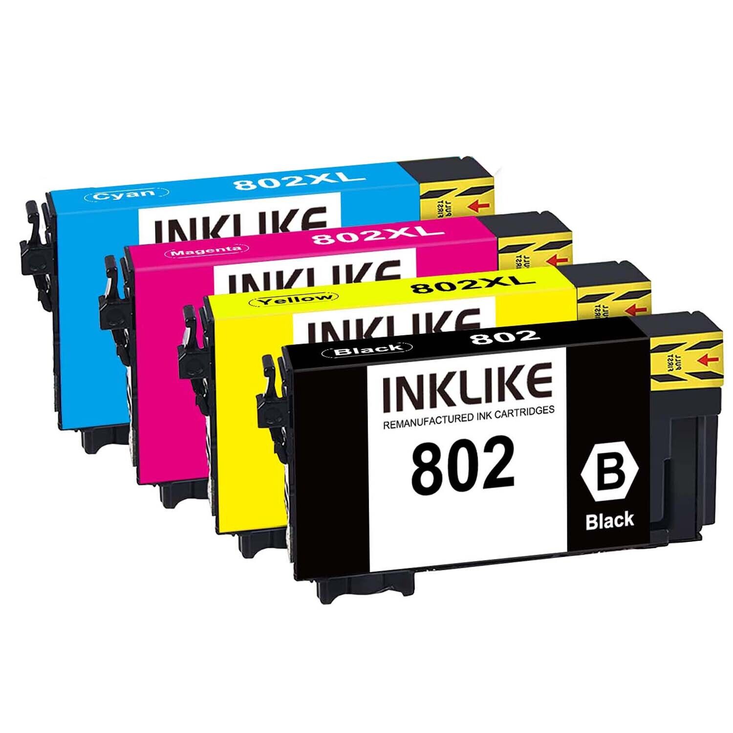 4PK 802 T802 802XL Ink Cartridge for Epson Workforce WF4730 WF4720 WF4734 WF4740
