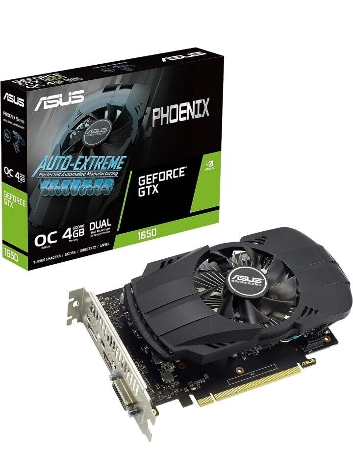 NEW ASUS Phoenix NVIDIA GeForce GTX 1650 OC Edition Gaming Graphics Card 4GB