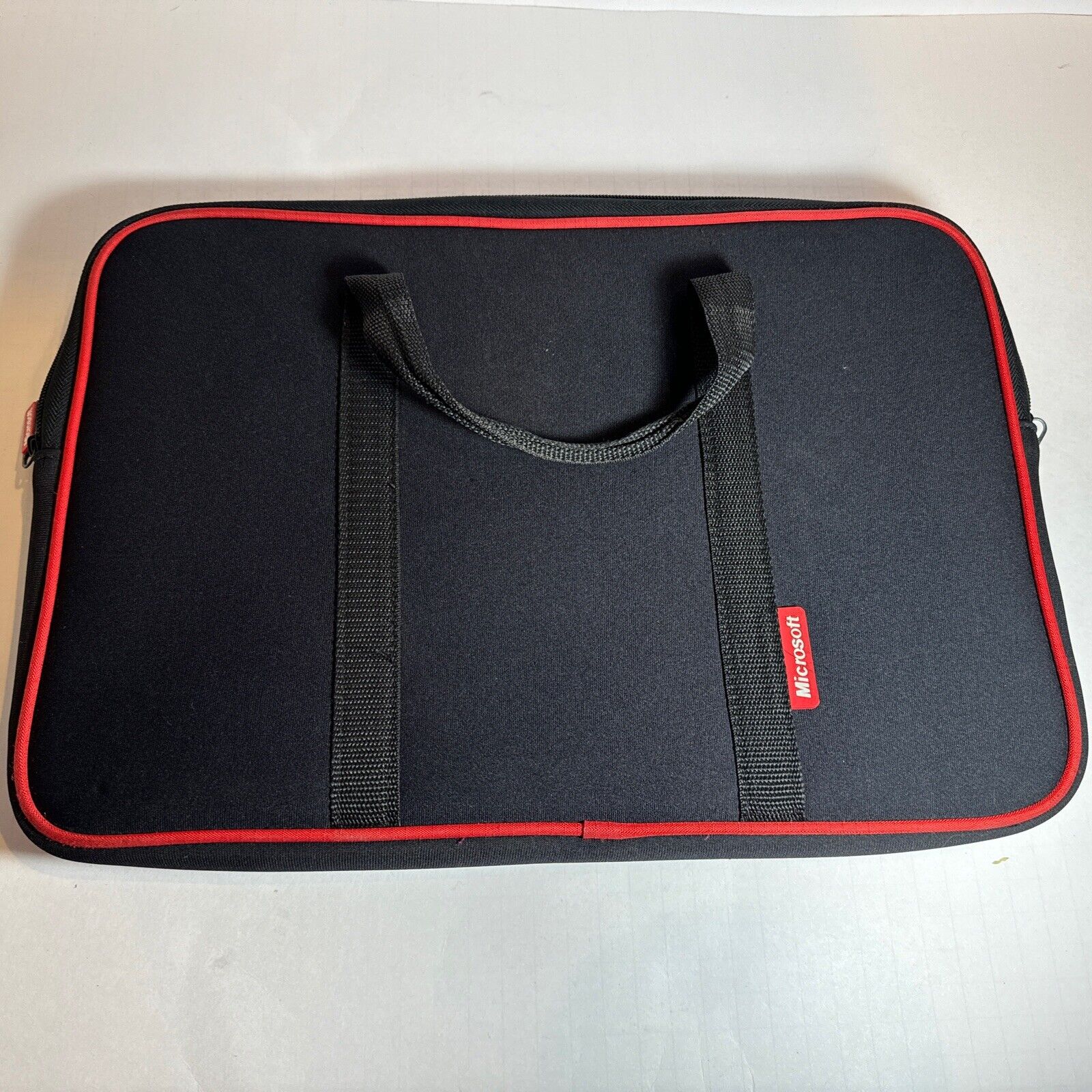 Vintage Microsoft Laptop Sleeve Bag Computer CASE Cushioned Black Red RARE