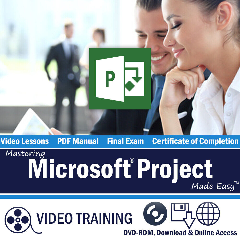 Learn Microsoft PROJECT 2013 2010 Training Tutorial DVD & Digital Course 6 Hours
