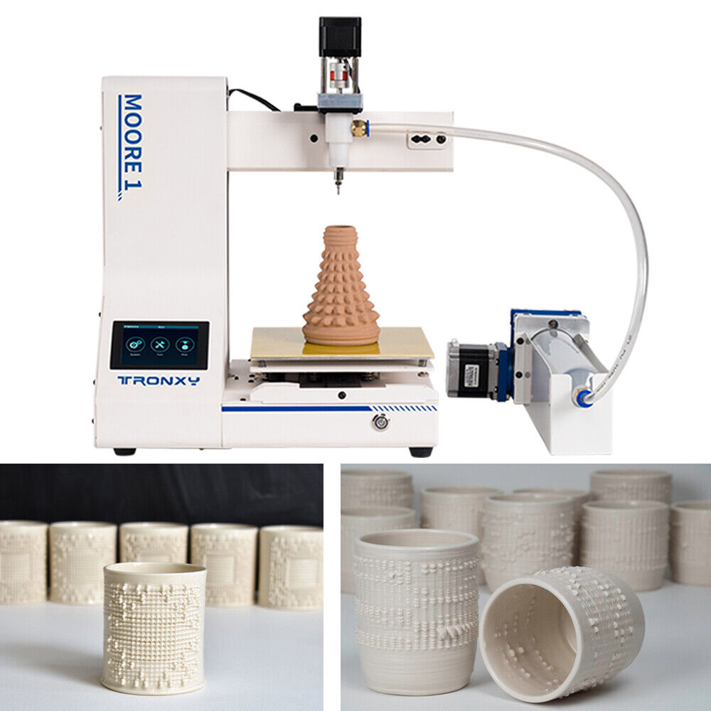 Clay 3D Printer Tronxy Moore 1 Ceramic & Porcelain Build Digital 3D Printing US