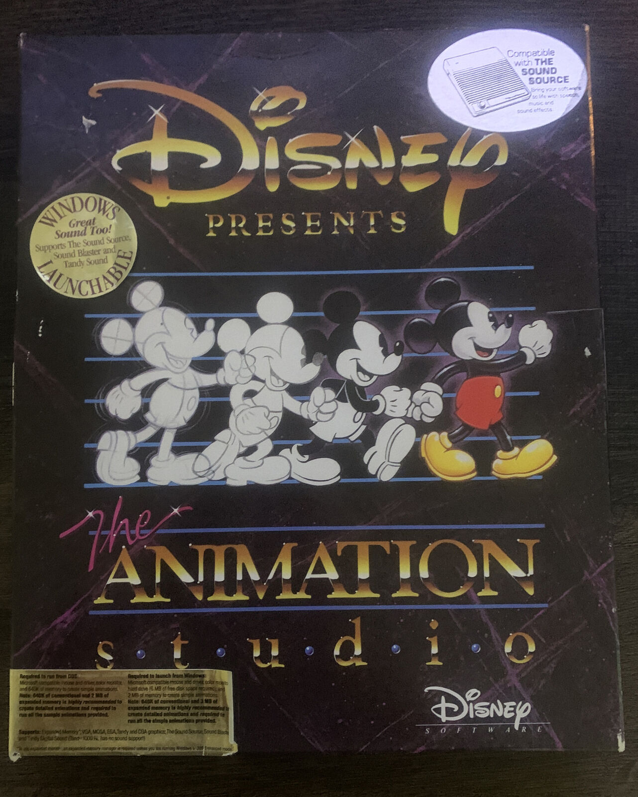 Disney Presents The Animation Studio - Vintage DOS Windows IBM PC Software 3.5”