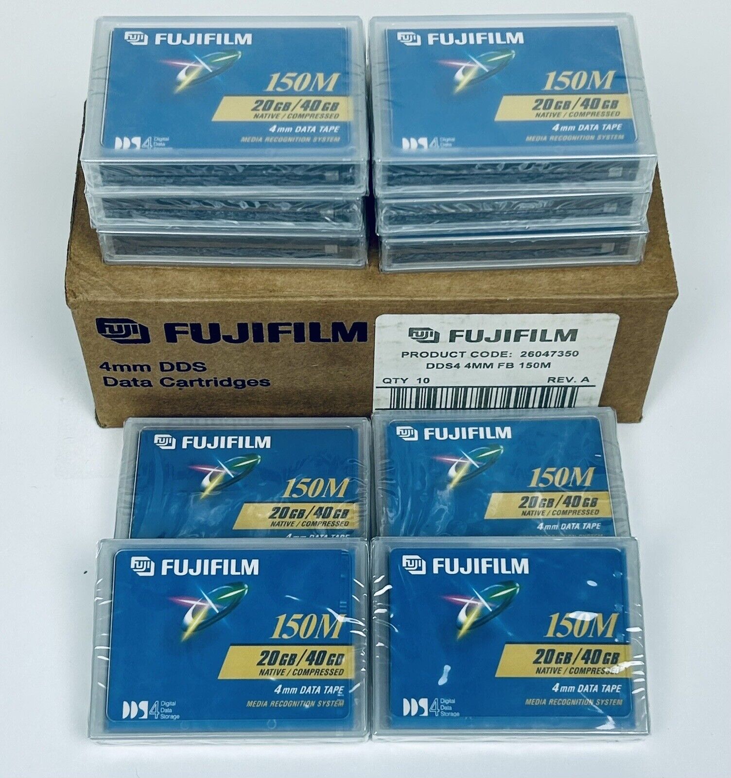 Fuji DDS Data Cartridge, 150M, 20GB NEW Factory Sealed Case of 10 Lot 10