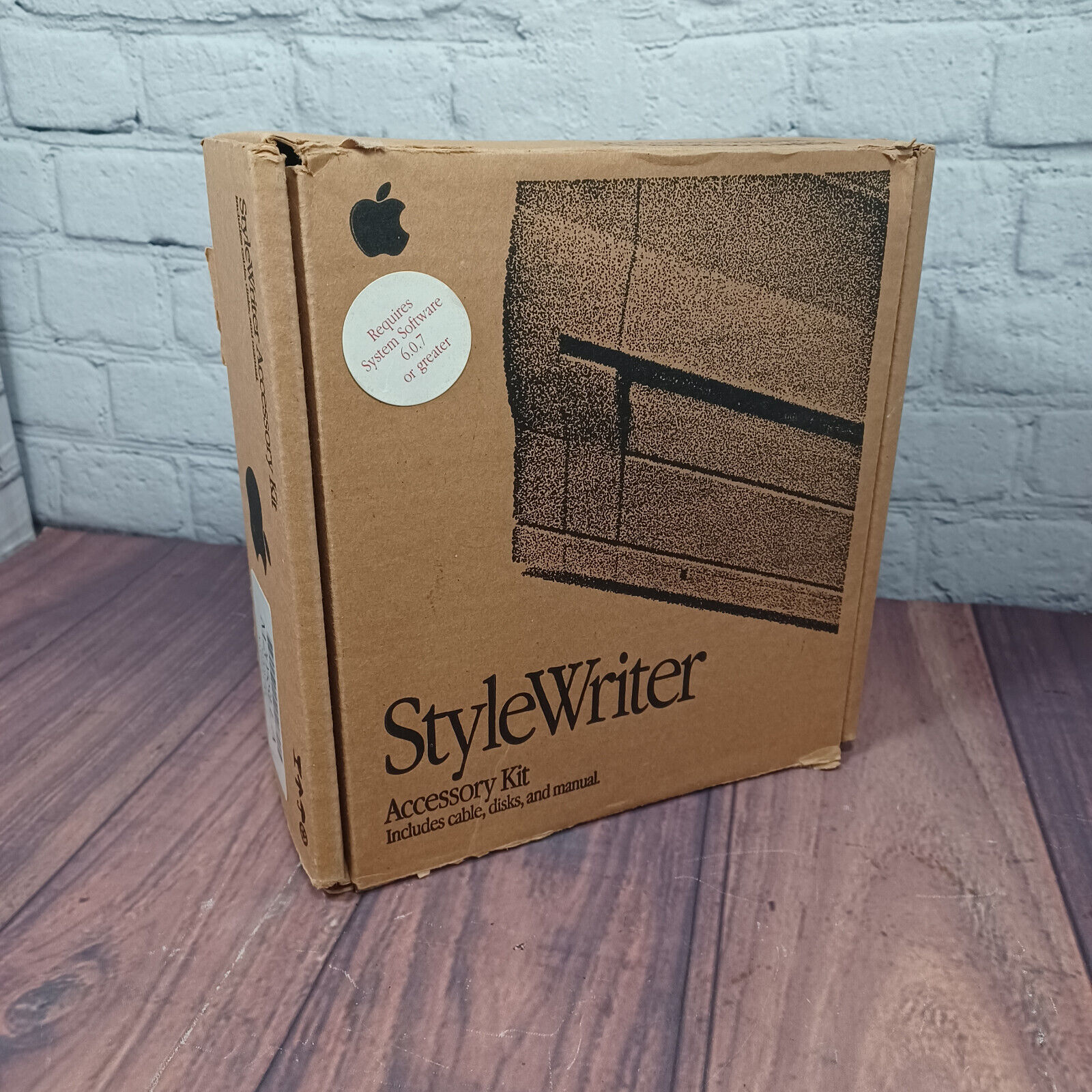 Original Apple StyleWriter Accessory Kit * BOX ONLY * Vintage 1991 OEM System 6