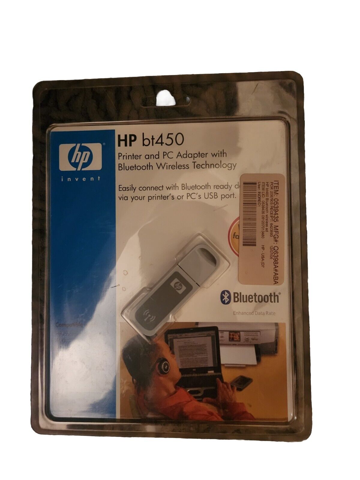 Hewlett Packard Bluetooth Adapter HP Q6398A PC Printer Wireless bt450 NOS Sealed