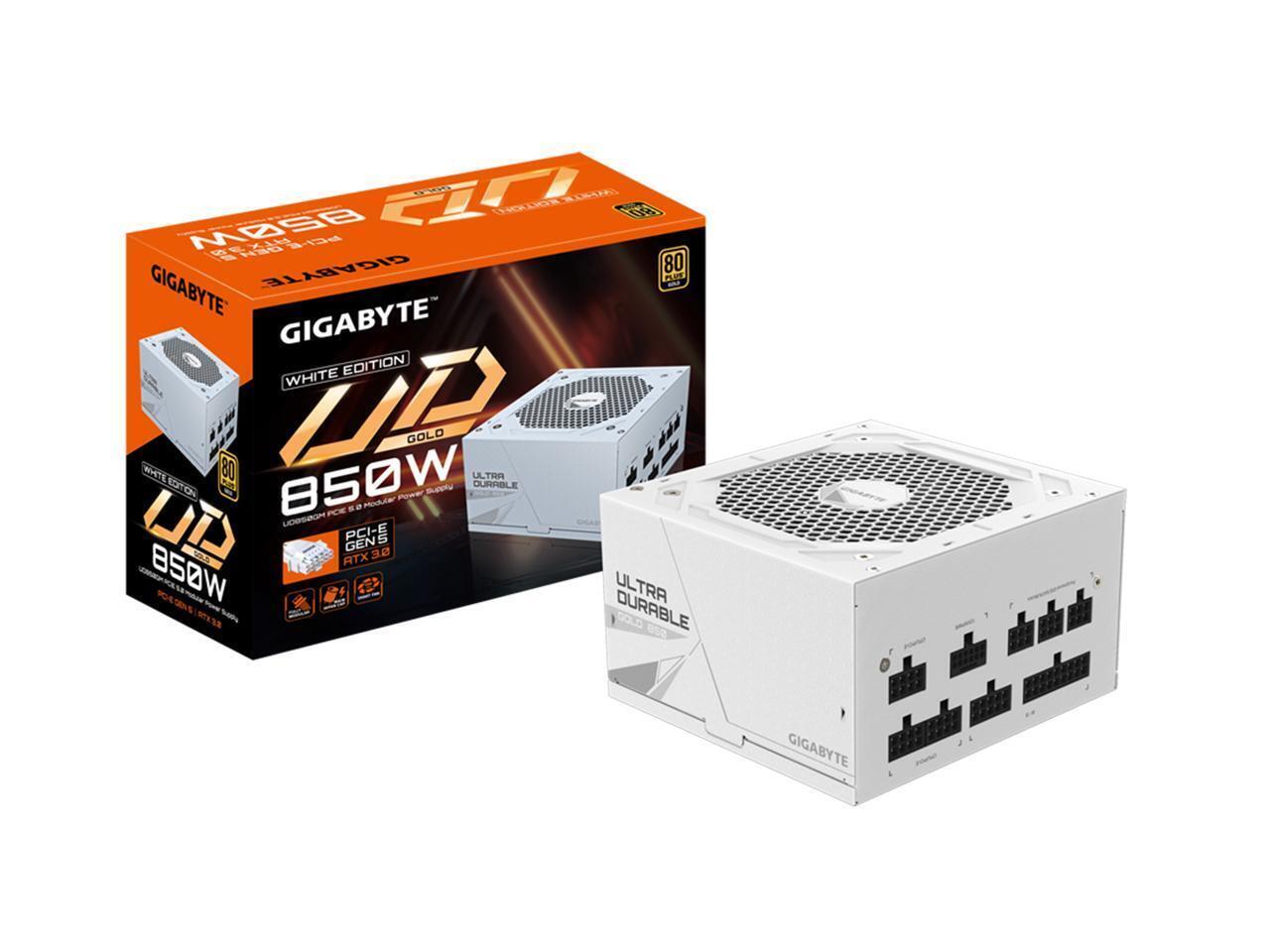 GIGABYTE GP-UD850GM PG5W PCIE 5 ATX 3.0 Fully Modular Gaming Power Supply - 80