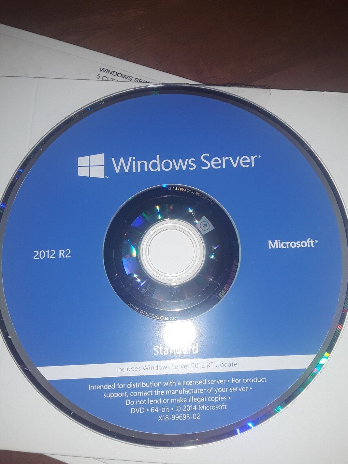 Microsoft Windows Server 2012 R2 Standard x64 Software And 5 Client User Cal