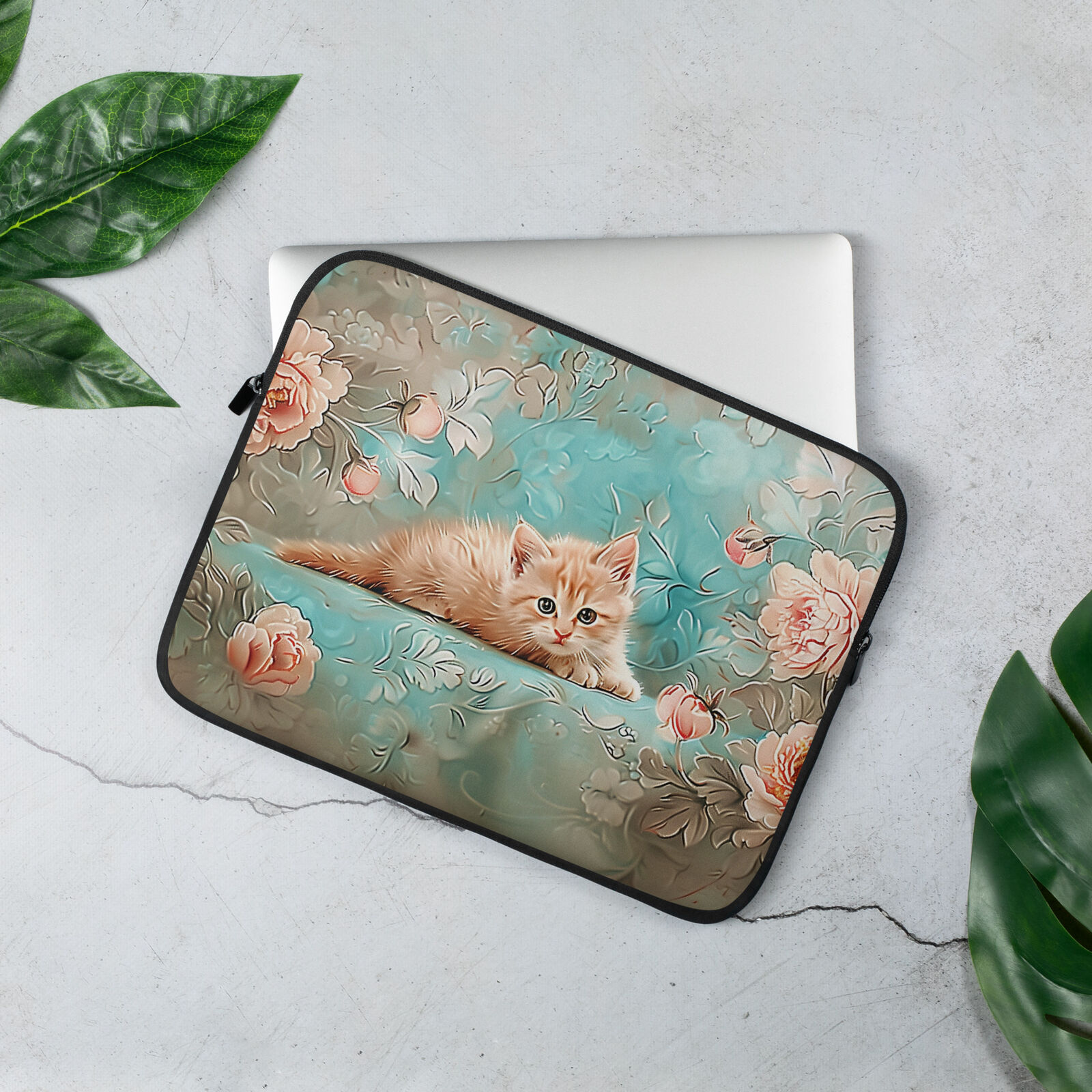 Cute Kitten Laptop Sleeve, 13\