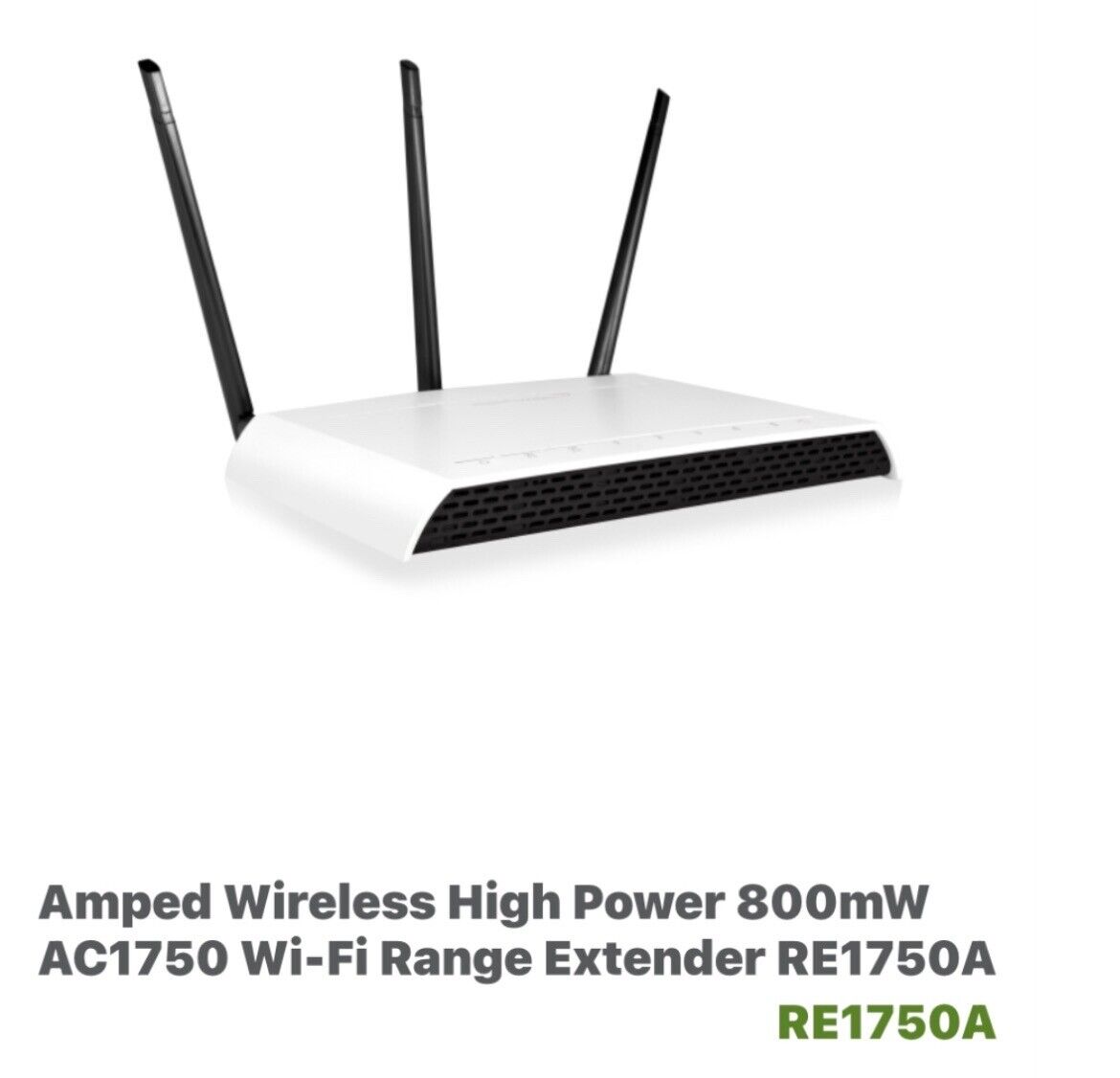 Amped Wireless High Power 800mW AC1750 Wi-Fi Range Extender (RE1750A)