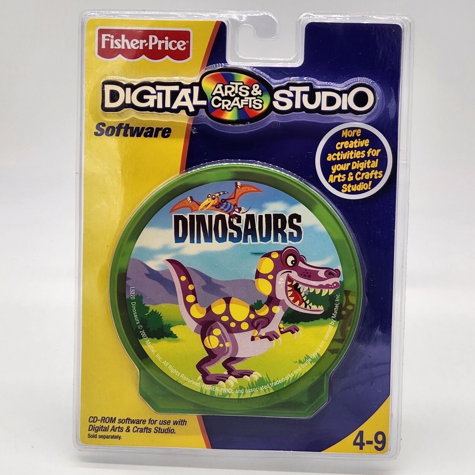 Fisher Price Digital Arts Crafts Studio Dinosaurs Software 4-9 CD-ROM Sealed 