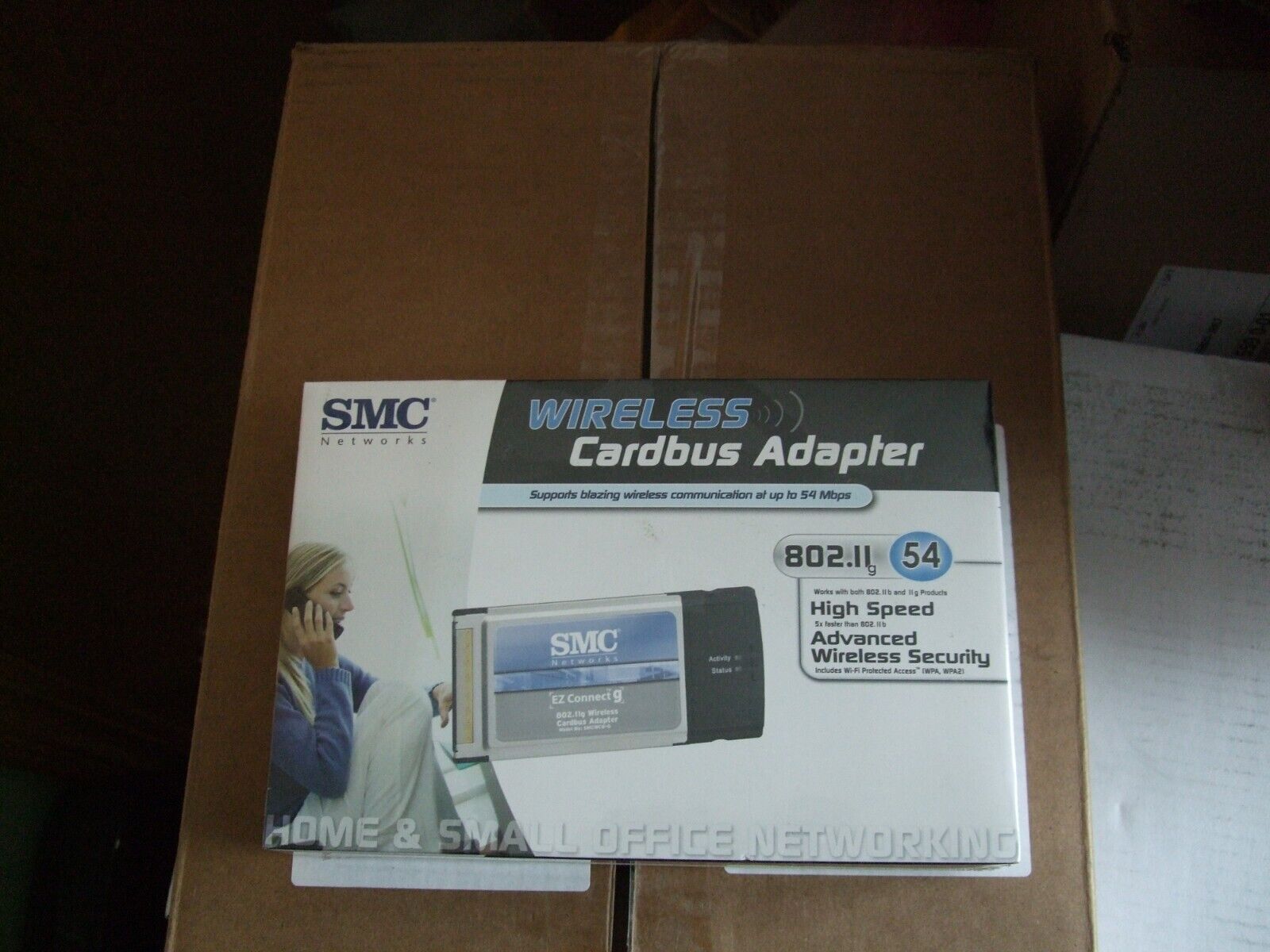 SMC wireless Network cardbus adapter 802.11g brand new
